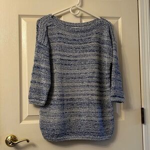 Talbot’s, Size XL, blue and white marled sweater